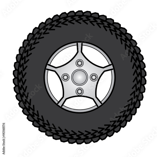 tires and wheels Vector Illustration
