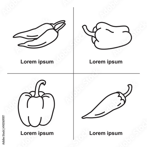 Icons of pepper.
