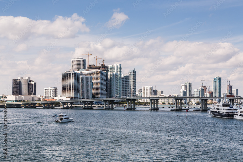 Miami Skyline Across Biscayne Bay