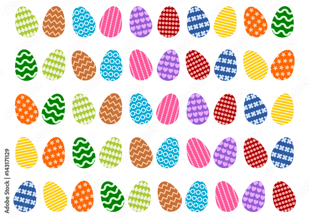 イースターエッグ イラスト カラフル 壁紙 Stock ベクター Adobe Stock