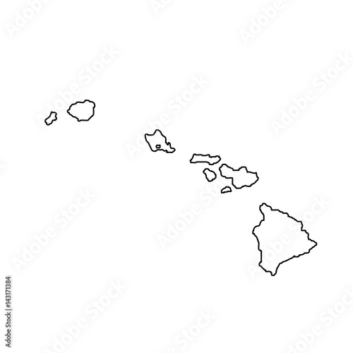 map of the U.S. state Hawaii