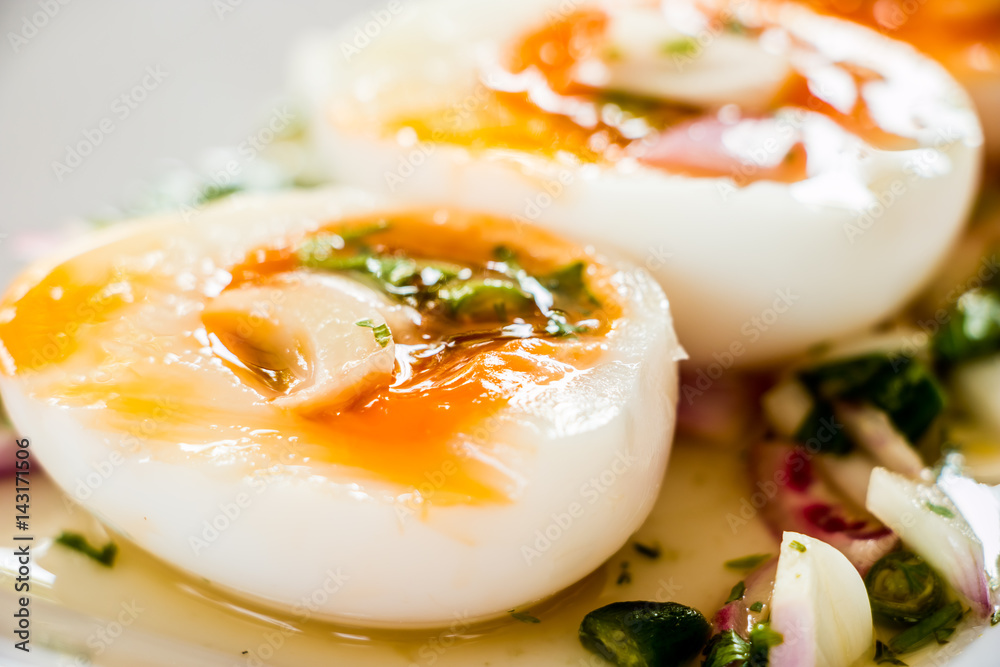 medium-boiled eggs with salad medium-boiled eggs with salad