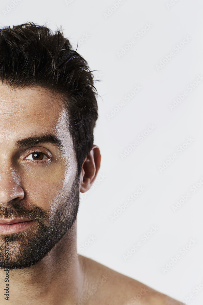 Obraz premium Hot dude in close up, portrait