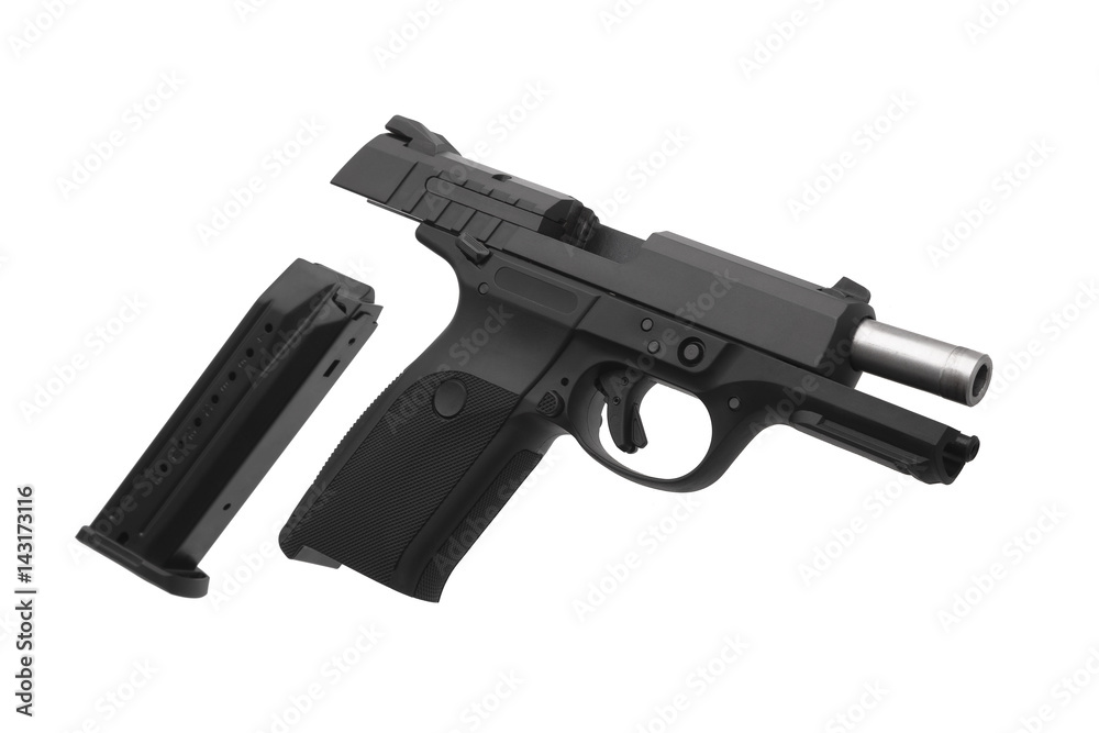 Pistol isolated on white