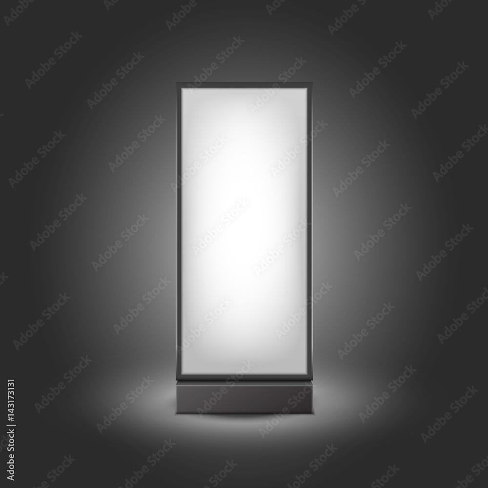 Grafika wektorowa Stock Vector Black White Luminous Rectangular Poster