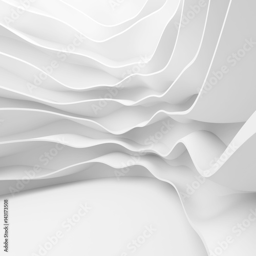 White Architecture Circular Background. Abstract Interior Design © radharamana