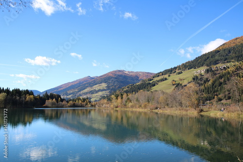 Tassenbacher Speicher during Autumn / This lake is situated in Osttirol, Austria