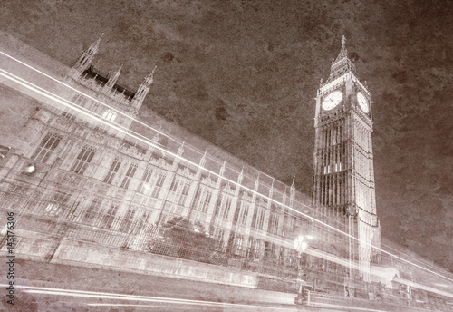 Vintage photo of London landmark