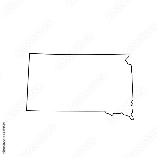 U.S. state South Dakota map