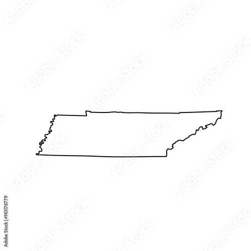 Fototapeta mapa stanu Tennessee w USA