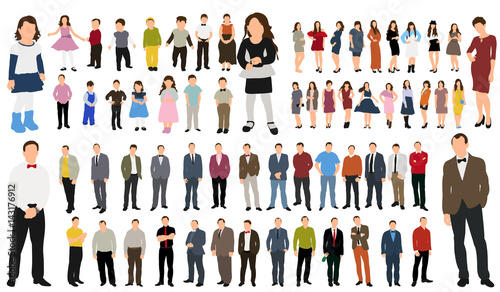 Collection of people vector illustration © zolotons