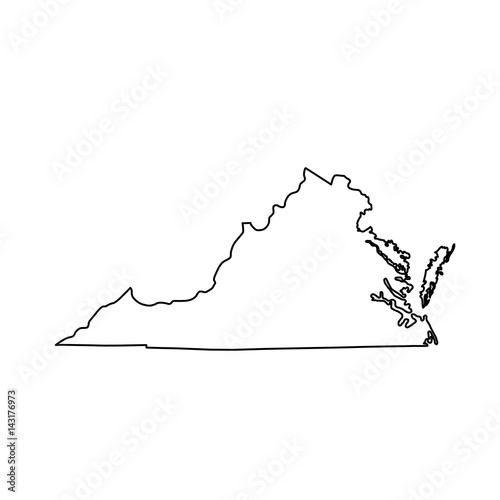 Photo map of the U.S. state of Virginia