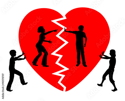 Kids can save the Marriage. Children trying to avoid the divorce of their fighting parents