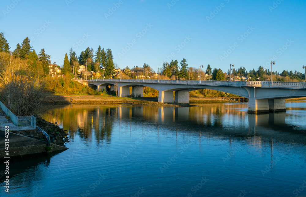 Fototapeta premium Two Concrete Lane Bridge