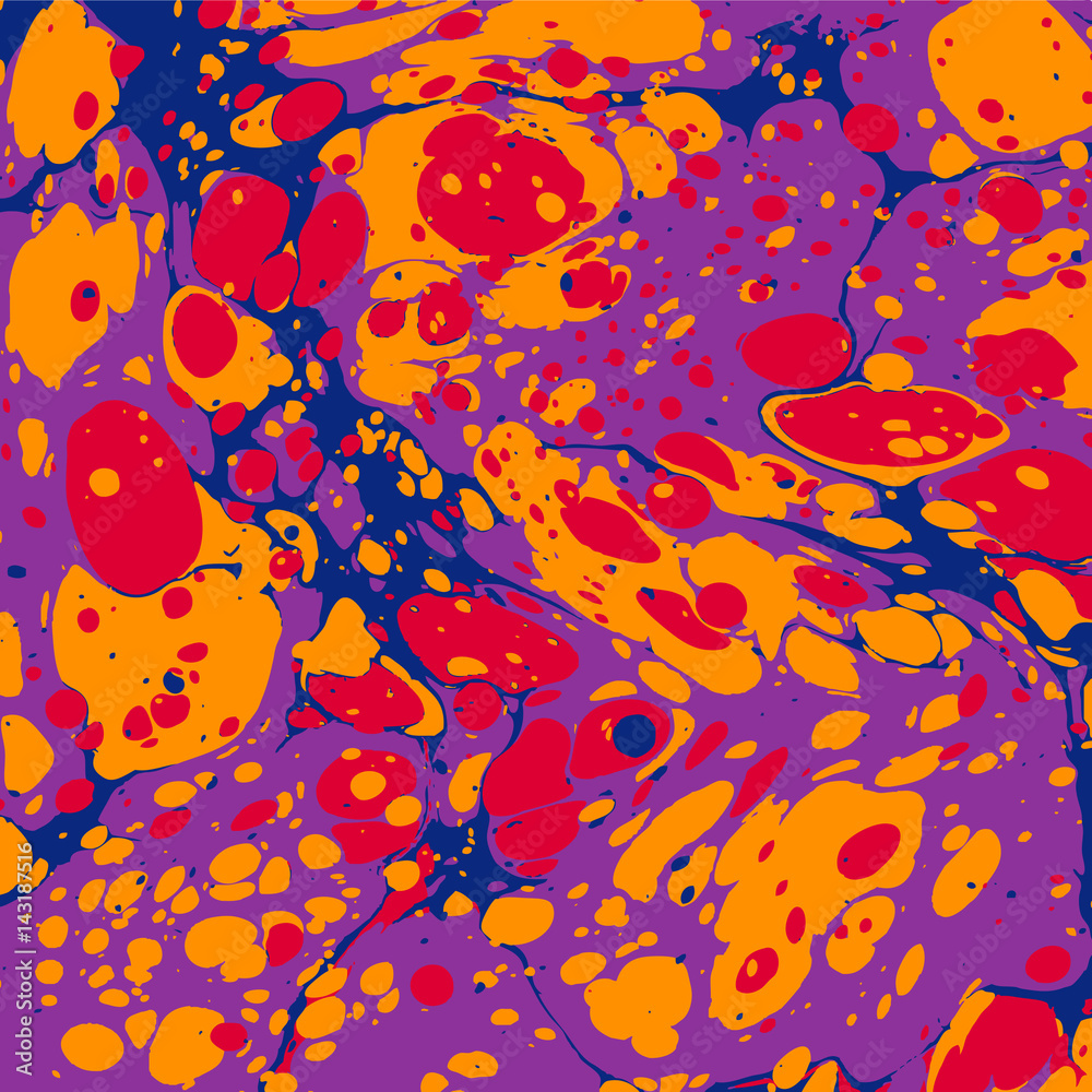 vector abstract ebru marbling background.