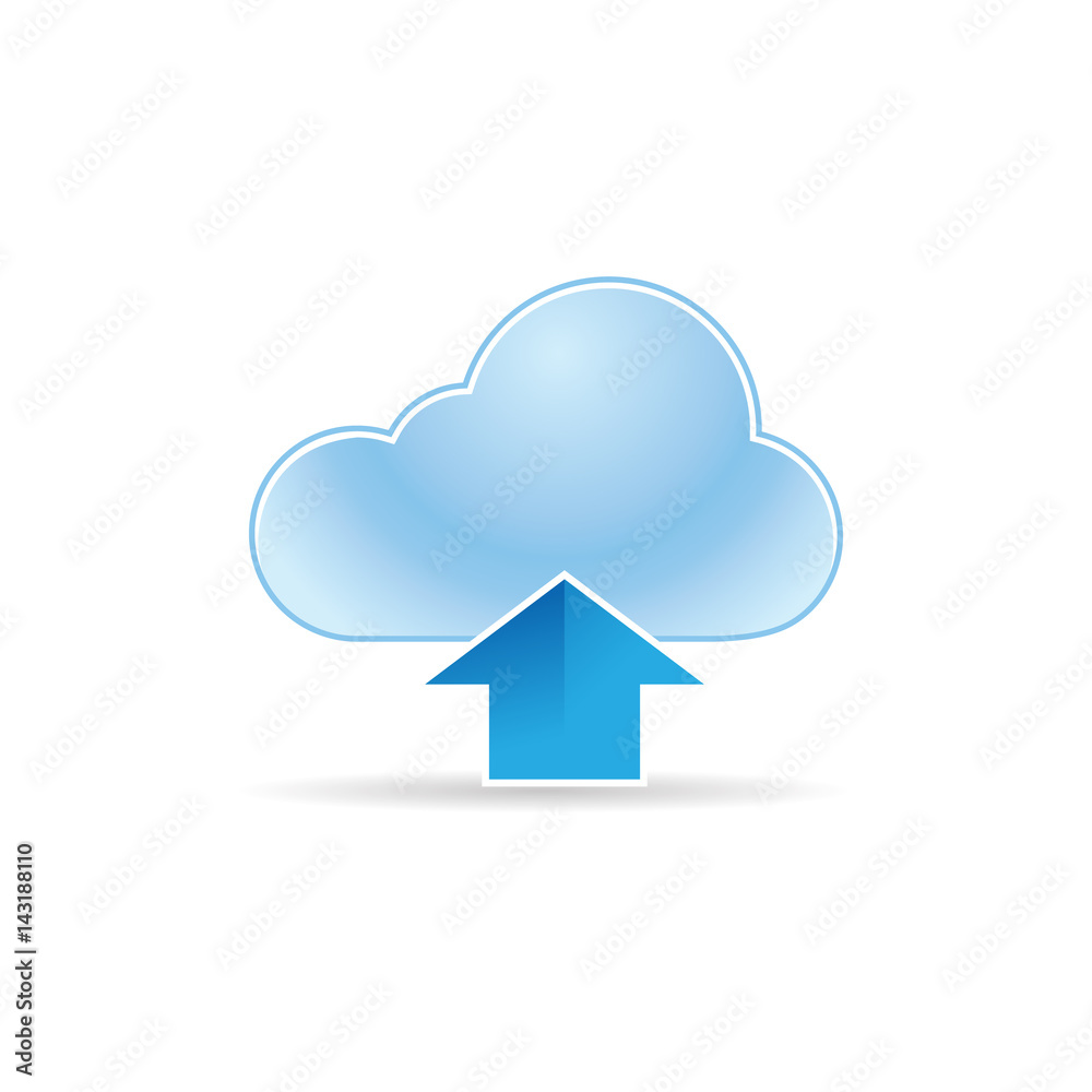Color Icon - Cloud upload Color Icon - Cloud upload