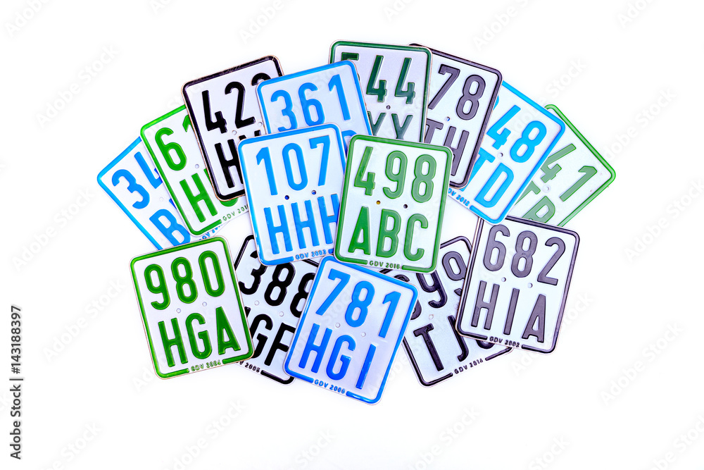 Naklejka premium license number plates for scooter