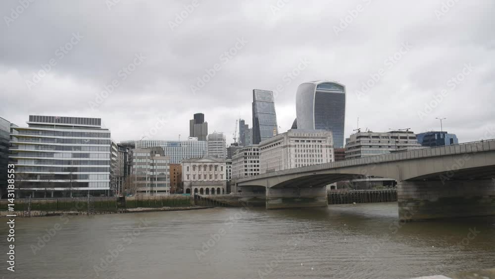 The bridge and embankment of the business center. The bridge and embankment of the business center.