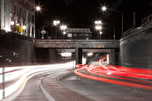 Lights from cars showing the busy lifestyle of modern times © anthony