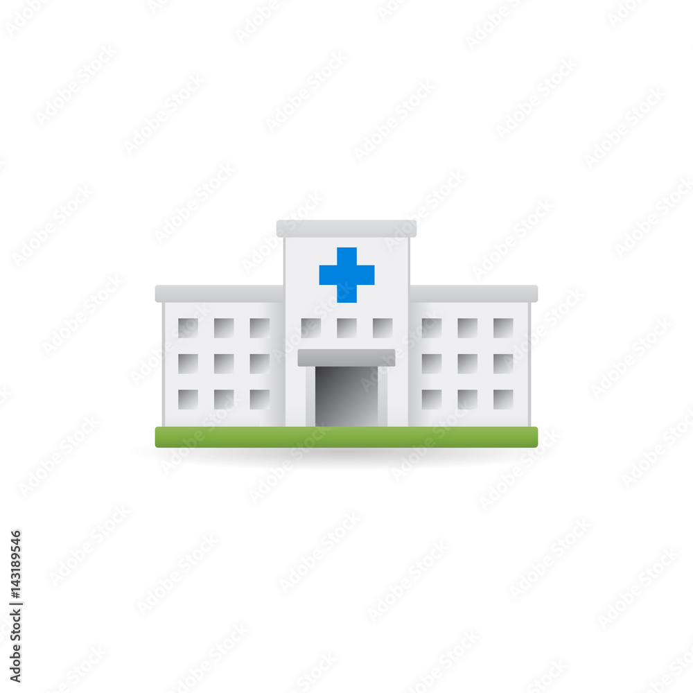 Color Icon - Hospital building Color Icon - Hospital building