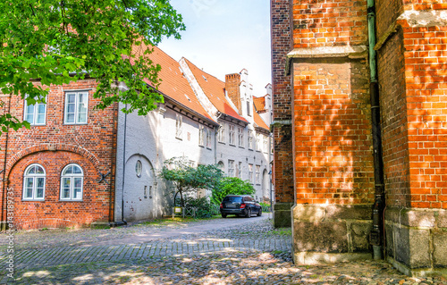Fototapeta Naklejka Na Ścianę i Meble -  Lubeck, Germany. Medieval buildings