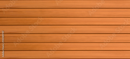 Wooden background panorama of dark smooth boards natural wood color with clear horizontal lines