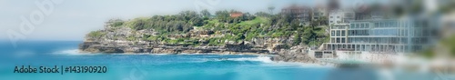 SYDNEY - OCTOBER 2015: Sydney Bondi Beach buildings and pools. Sydney attracts 30 million people annually