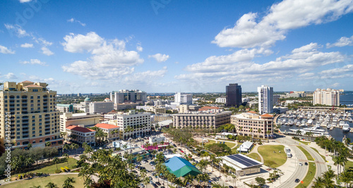West Palm Beach aerial skyline, Florida - USA