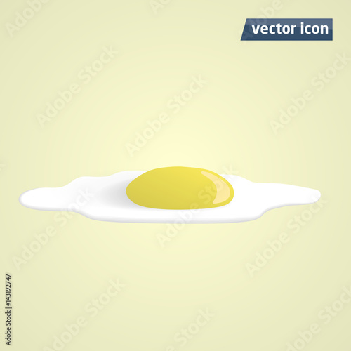 omelette flat shadow vector illustration