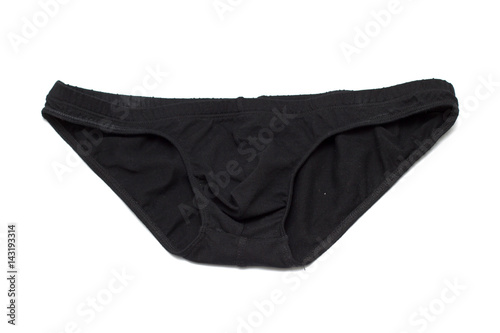 Black panties isolated on white background