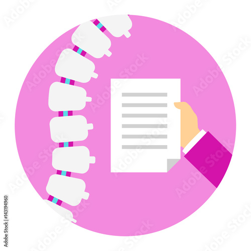 Principles of Chiropractic: Medical Flat Icon Vector