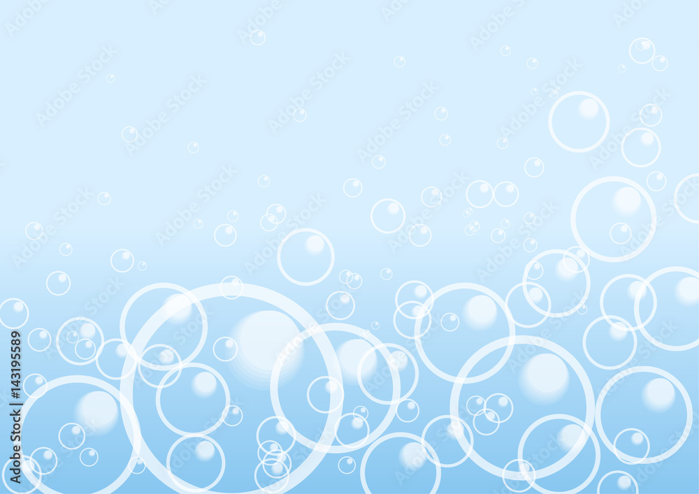 Vector : Abstract bubbles on blue background