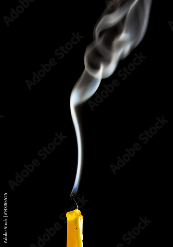 White smoke when the candle goes out