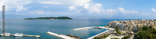 View of the port of Corfu town, Greece © SianStock