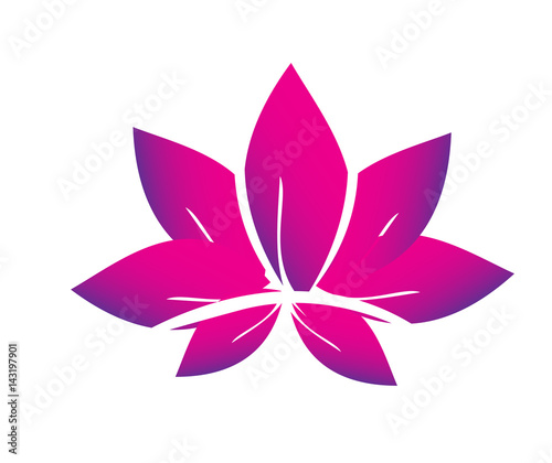 Lotus flower spa vector logo