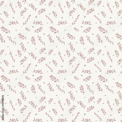 Cute floral pattern. Background with flowers and leaves.