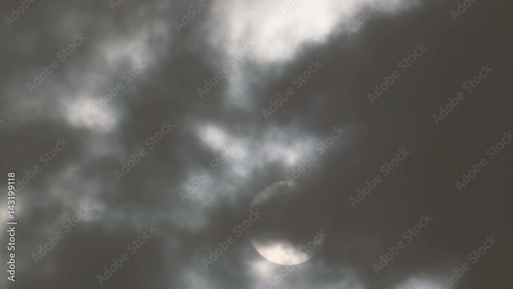 Sun Covered by Dark Clouds in a Apocalyptic Creepy Atmosphere Sun Covered by Dark Clouds in a Apocalyptic Creepy Atmosphere