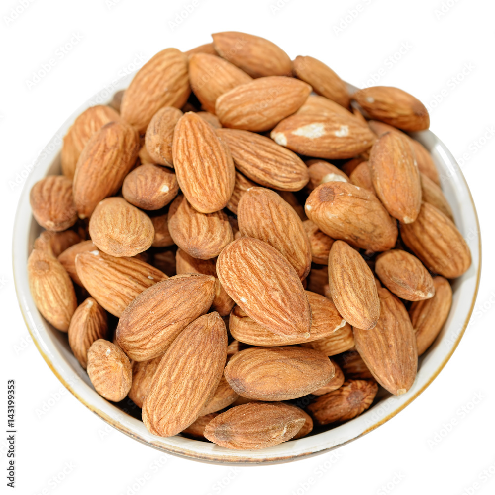Peeled almonds kernels