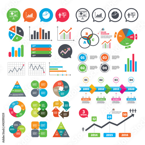 Diagram graph Pie chart. Presentation billboard.