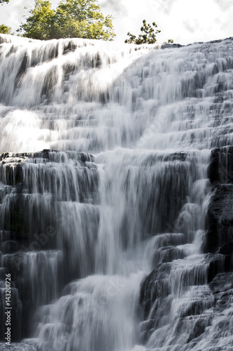 Finger lakes region waterfall in the summer