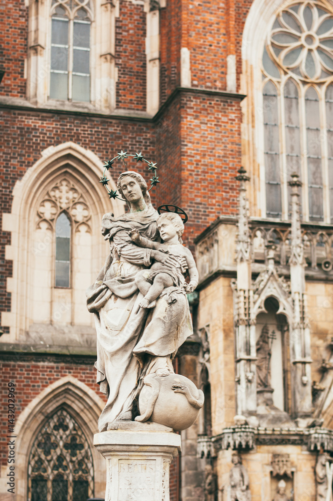  Madonna and Child Statue in Wroclaw Cathedral Square