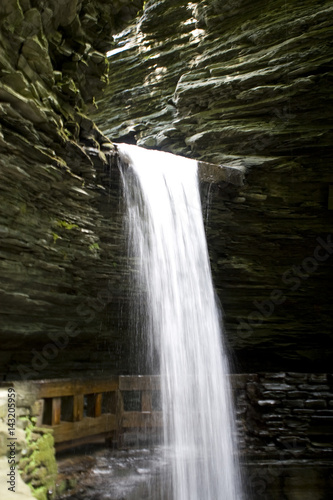 Finger lakes region waterfall in the summer