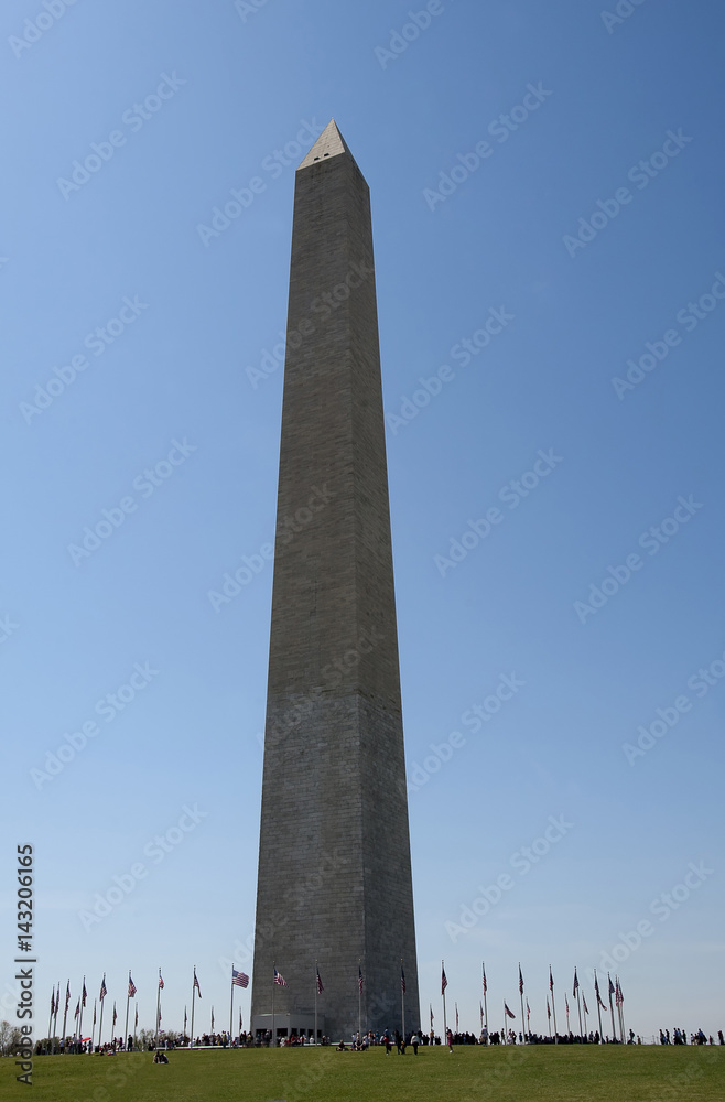 Washington monument on sunny day