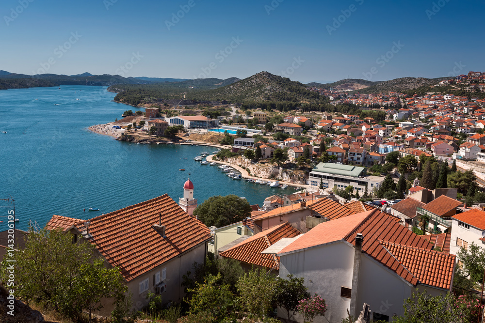 Aerial View of Sibenik on Summer Day, Croatia