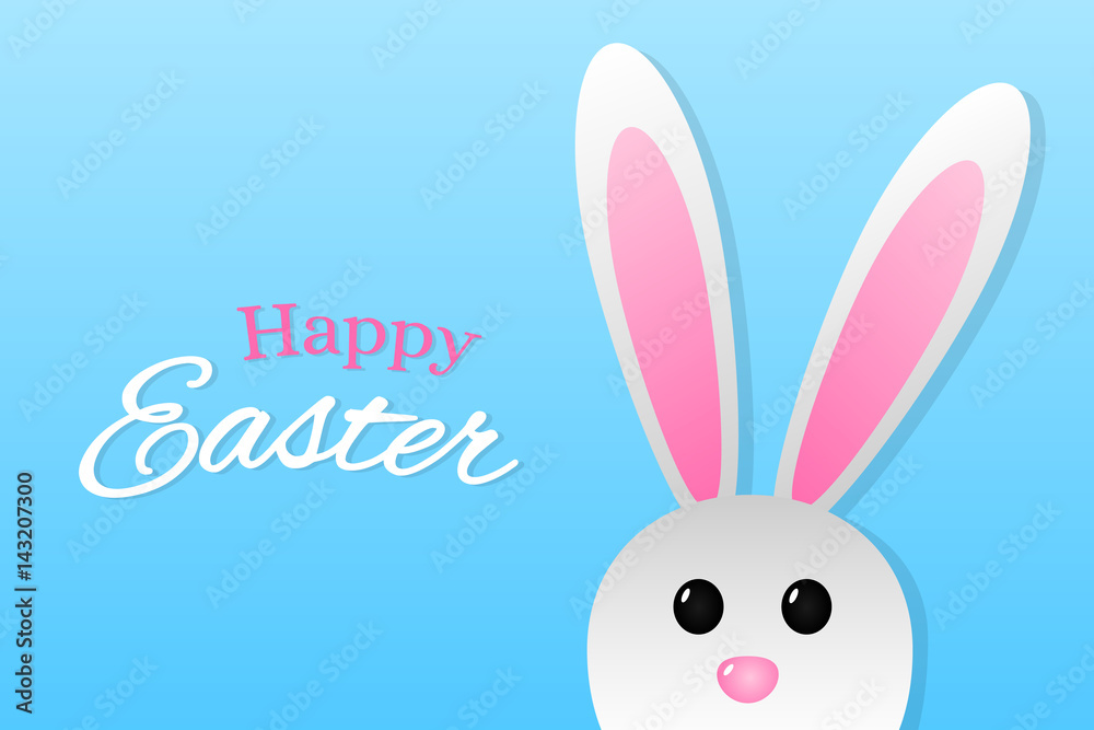Easter bunny on blue background. Vector. Easter bunny on blue background. Vector.