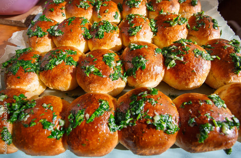 Fresh homemade buns Fresh homemade buns