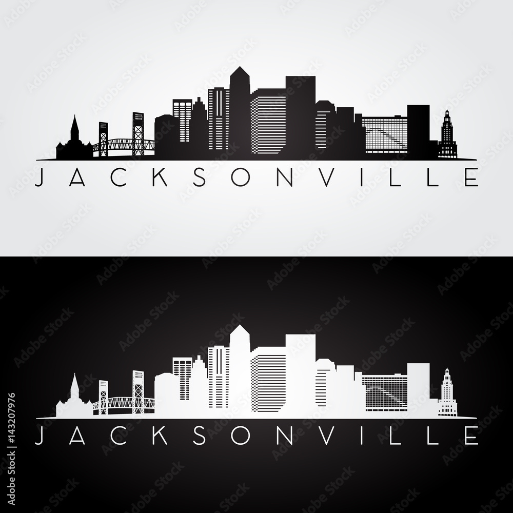 Jacksonville city skyline silhouette