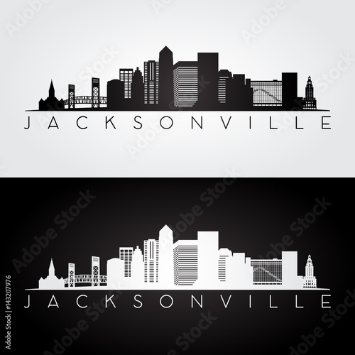 Jacksonville city skyline silhouette