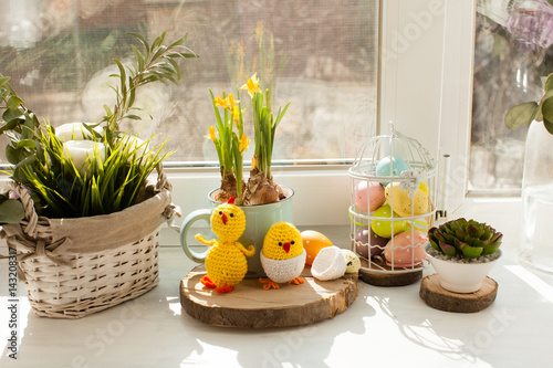 Easter textile basket