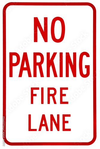 Obraz na płótnie Sign- No parking fire lane w salonie